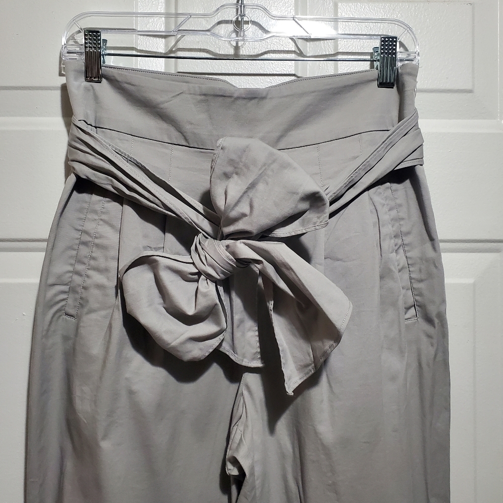 Anthropologie Cartonnier High Waisted Paperback Bow Sash Tie Belt Cropped Size 6 - Picture 4 of 13